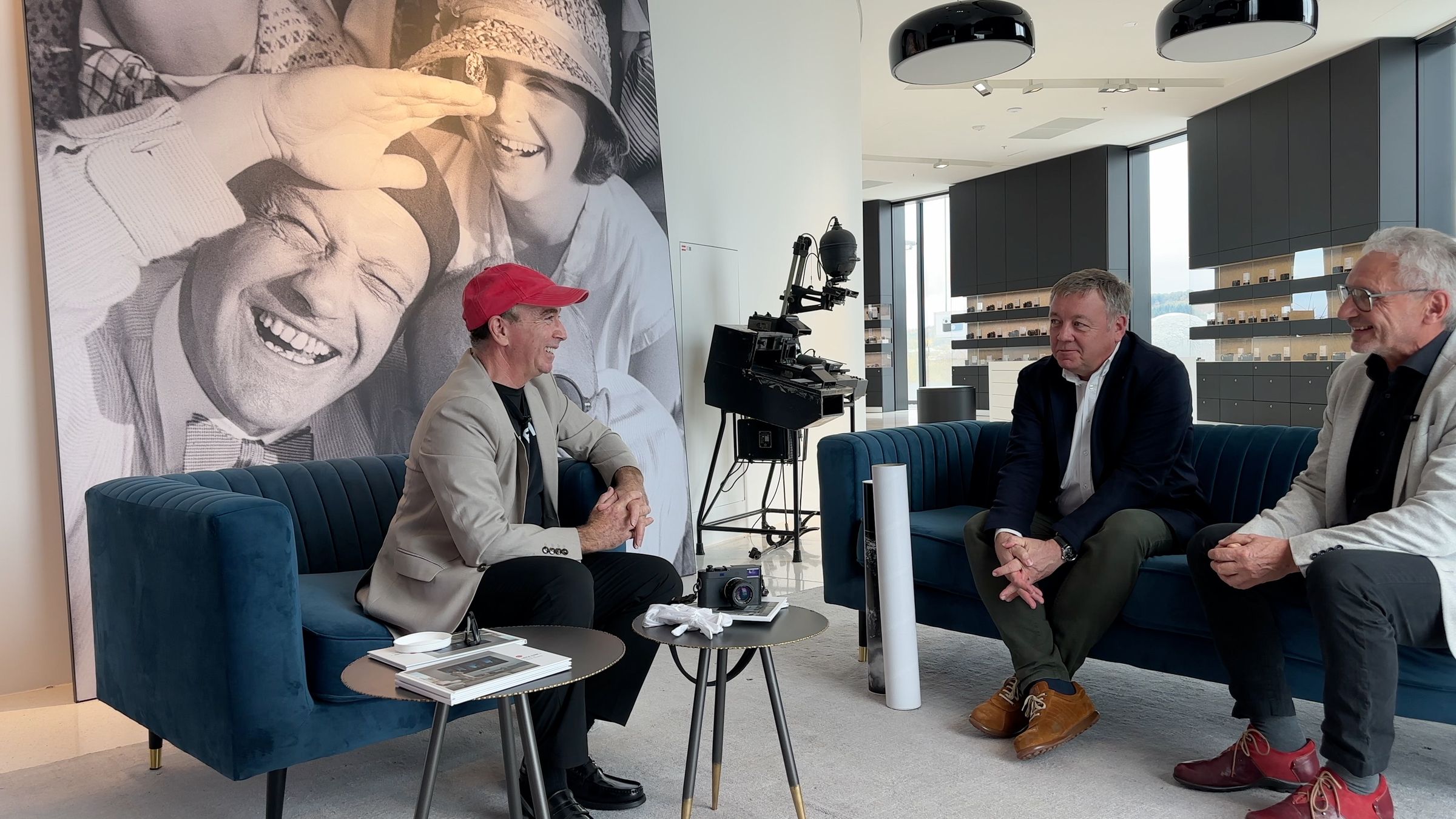Laurence Balter in conversation with Leica leadership at Leitz Park, Wetzlar